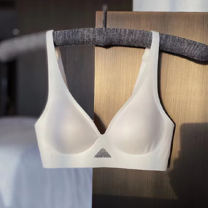 High-grade Seamless Women's Underwear Summer Thin Section Breathable And Comfortable Small Chest No Steel Ring Soft Support Bra Premium Seamless Women's Underwear: Breathable, Comfortable