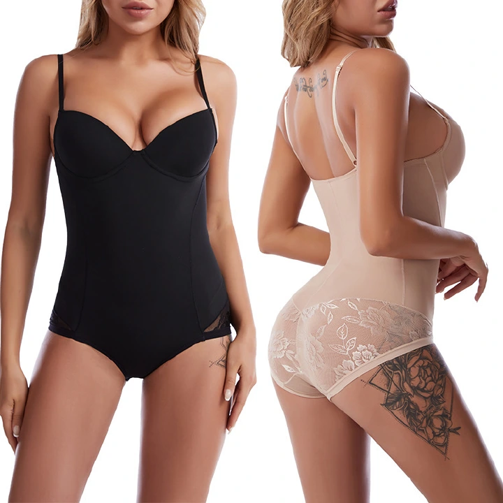 Body Shaping Bodysuit Postpartum Belly Control Waist Cincher Shapewear Backless Bra Push Up Camisole Base Layer Underwear Bodysuit.