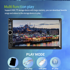 7-inch high-definition Bluetooth car MP5 player, mobile interconnection, Bluetooth hands-free reverse camera 7018B，1080P playback