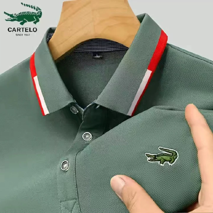 New Summer Brand Embroidered Polo Shirt Men Hot High Quality Men's Short Sleeve Breathable Top Business Casual Polo-shirt for Me
