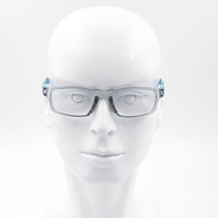 Blue Fashion Sport's Style Reading Glasses Silicone Temple Reader +1.00~+4.00