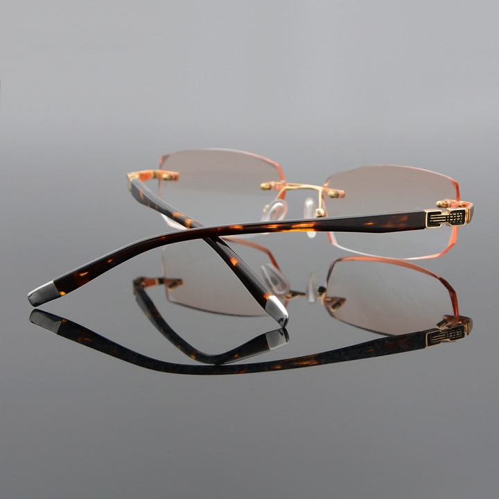 Fashion Rimless Cutting Edge Tinted Reading Glasses +1.00 to +3.00 Eyewear Men