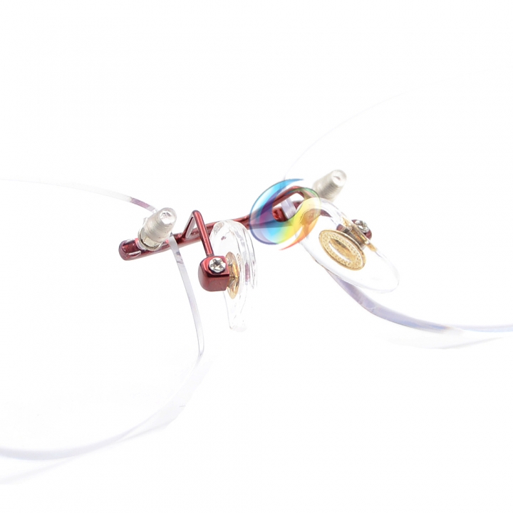 New Women's Rimless Red Reading Glasses UV400 Coating Lens Reader +0.50 ~+5.00 Strength