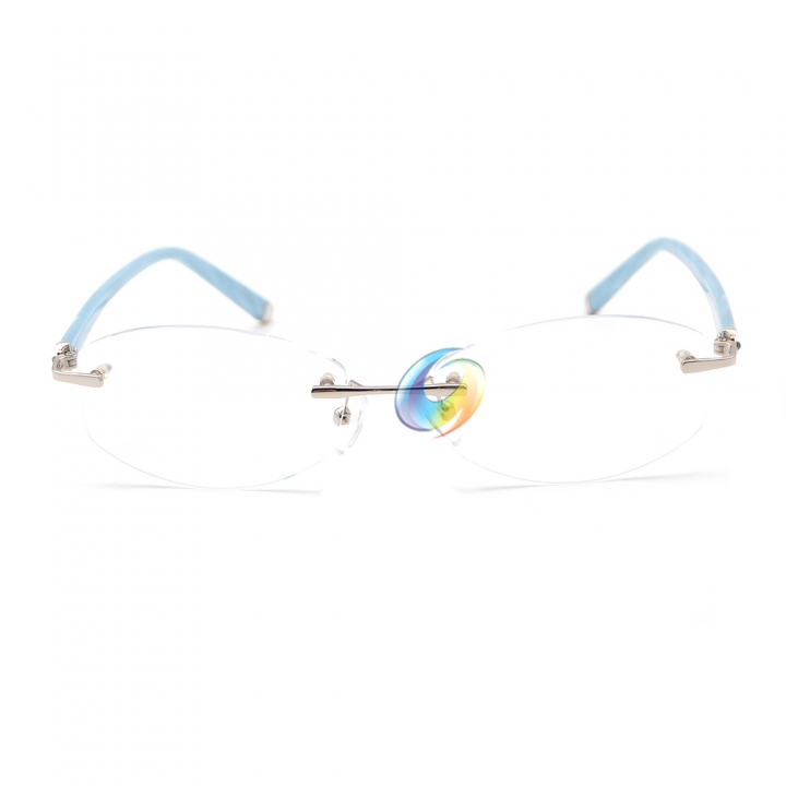 Women's Rimless Reading Glasses UV400 Coating Lens Reader Blue +0.00 ~ +5.00