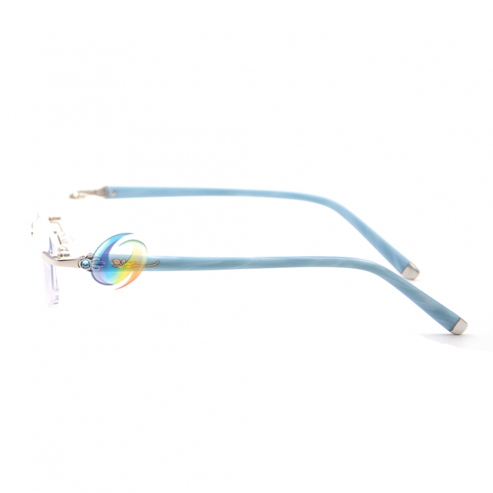 Women's Rimless Reading Glasses UV400 Coating Lens Reader Blue +0.00 ~ +5.00