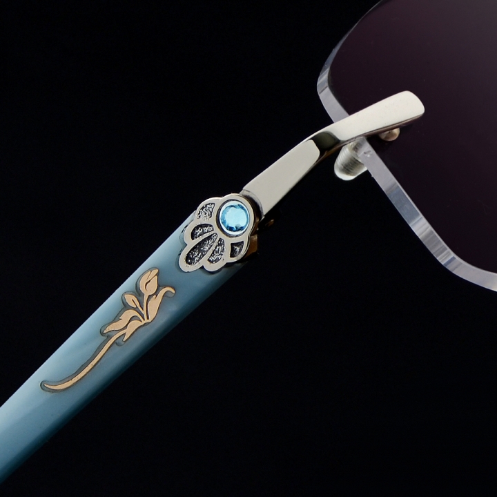 Women's Rimless Reading Glasses UV400 Coating Lens Reader Blue +0.00 ~ +5.00