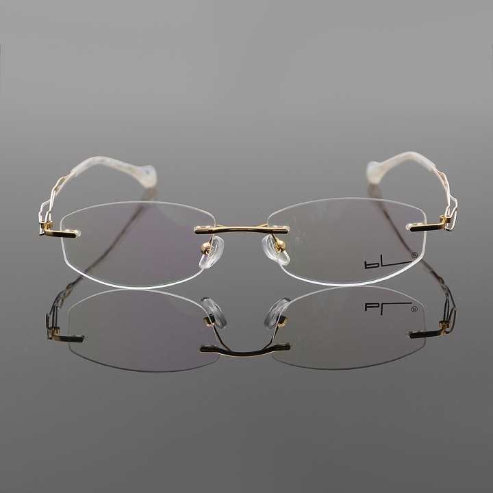 Fashion Womens Metal Rimless Reading Glasses Eyewear Optical UV400 +0.50 to +5.00 Readers