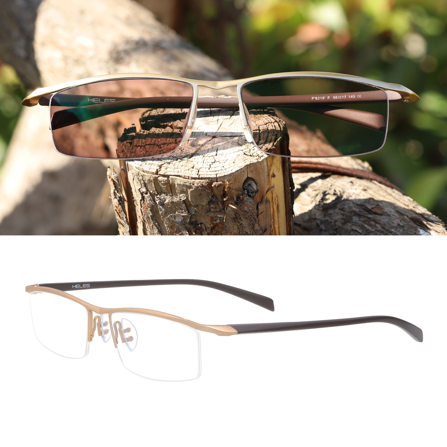 New Fashion Unisex Half Rim Reading Glasses UV400 Anti-reflection Eyeglasses Transition Photochromic Grey Sunglasses Single Vision Lens Reading Glasses Reader Office Outdoor Eyewear GA0638
