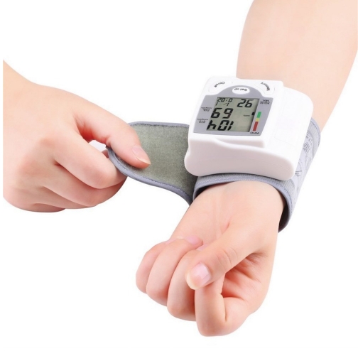 LCD Display Sphygmomanometers pulsometer Wrist Blood Pressure Monitor Heart Beat Rate
