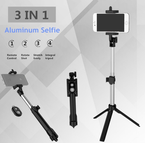 Tripod Monopod Selfie Stick Bluetooth With Button Pau De Palo selfie stick for iphone Android stick