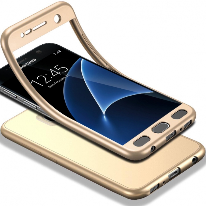 TPU Matte Finish Slim Cover 2 in 1 Full Coverage Protection Case for Samsung Galaxy S7