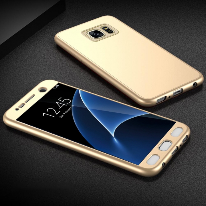 TPU Matte Finish Slim Cover 2 in 1 Full Coverage Protection Case for Samsung Galaxy S7