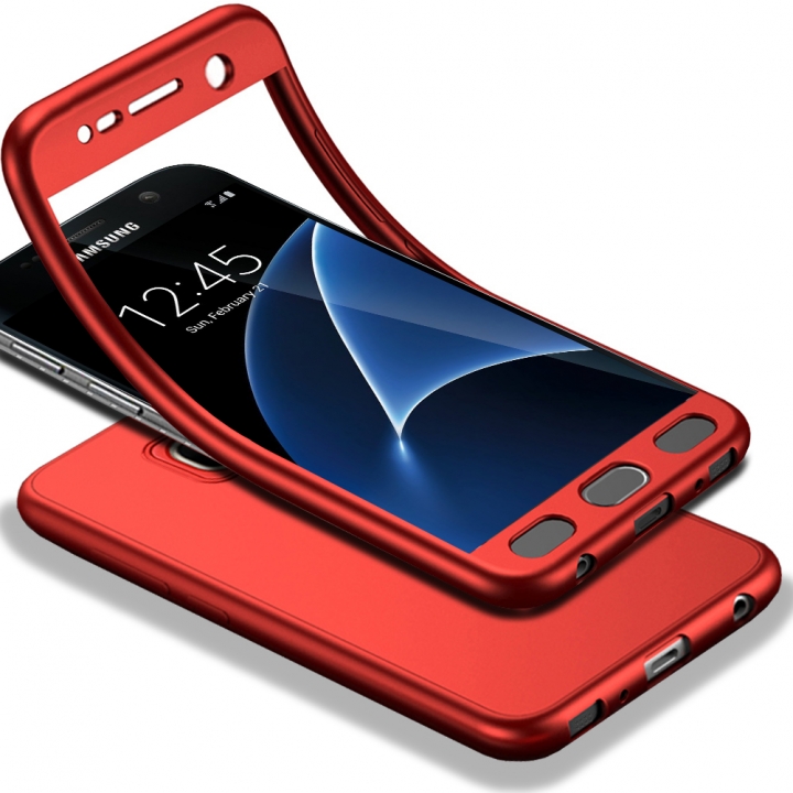 TPU Matte Finish Slim Cover 2 in 1 Full Coverage Protection Case for Samsung Galaxy S7