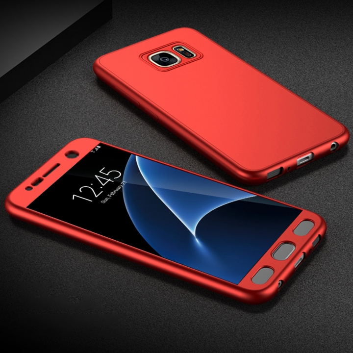 TPU Matte Finish Slim Cover 2 in 1 Full Coverage Protection Case for Samsung Galaxy S7