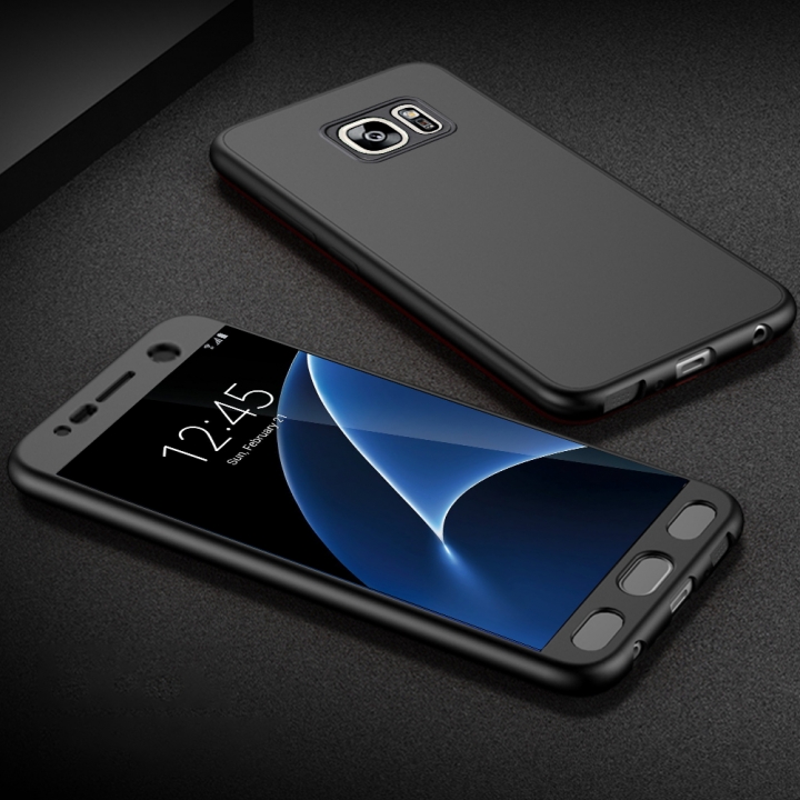 TPU Matte Finish Slim Cover 2 in 1 Full Coverage Protection Case for Samsung Galaxy S7