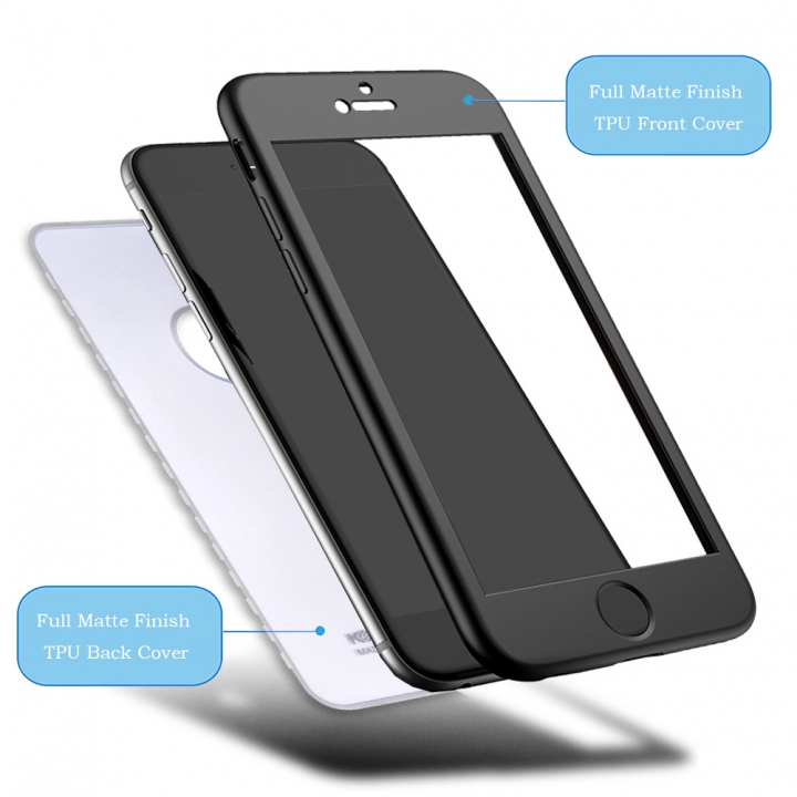TPU Matte Finish Slim Cover 2 in 1 Full Coverage Protection Case for Samsung Galaxy S7