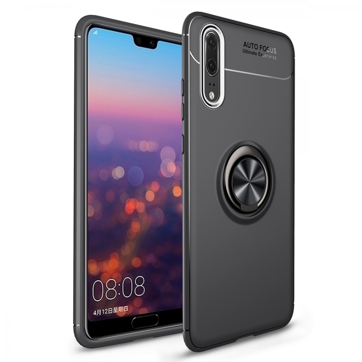 [Ring Bracket]TPU Shock Absorber Shell Creative Magnetic Car Bracket Cover for Huawei P20 Pro