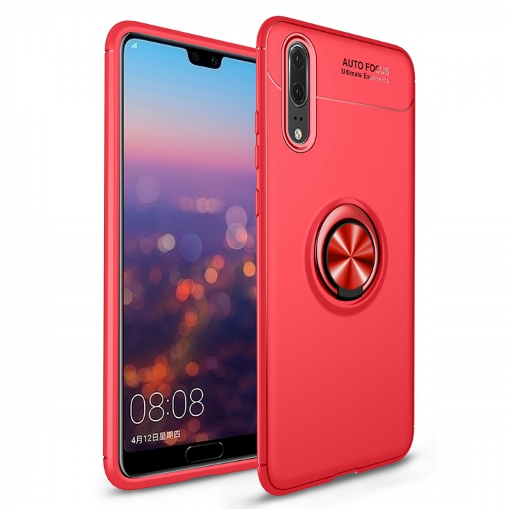 [Ring Bracket]TPU Shock Absorber Shell Creative Magnetic Car Bracket Cover for Huawei P20 Pro