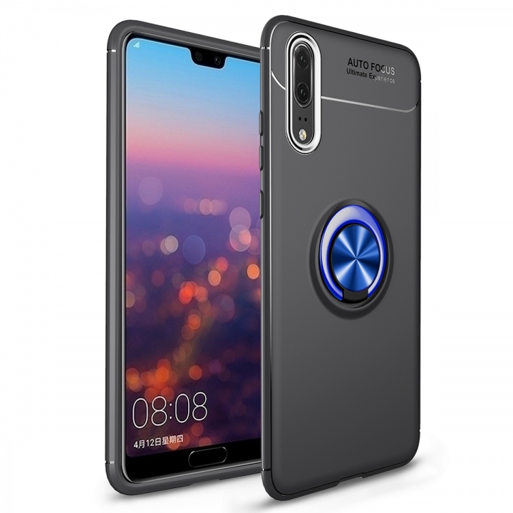 [Ring Bracket]TPU Shock Absorber Shell Creative Magnetic Car Bracket Cover for Huawei P20 Pro