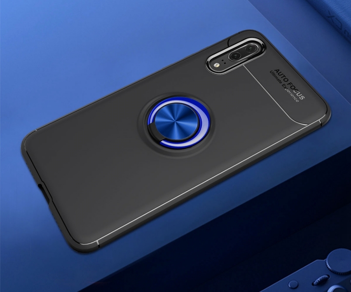 [Ring Bracket]TPU Shock Absorber Shell Creative Magnetic Car Bracket Cover for Huawei P20 Pro