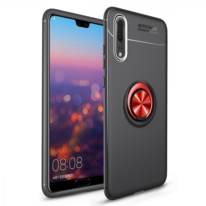 [Ring Bracket]TPU Shock Absorber Shell Creative Magnetic Car Bracket Cover for Huawei P20 Pro