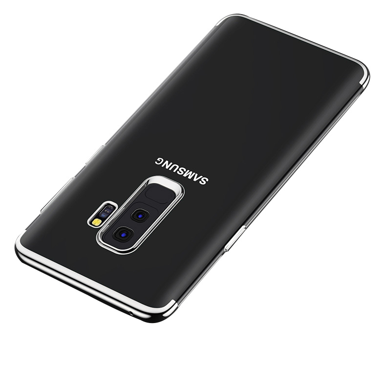 Soft TPU Transparent Plating Frame Shockproof Case for Samsung Galaxy S9 Plus