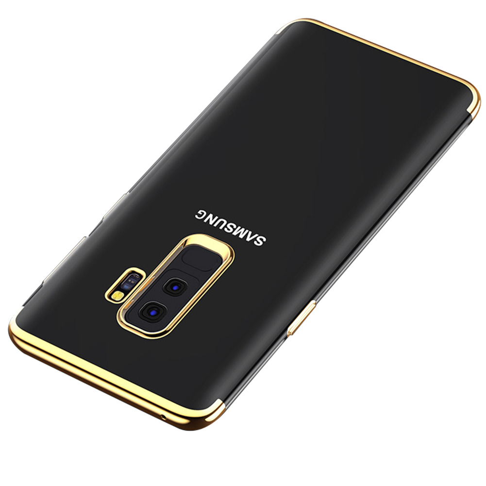 Soft TPU Transparent Plating Frame Shockproof Case for Samsung Galaxy S9 Plus