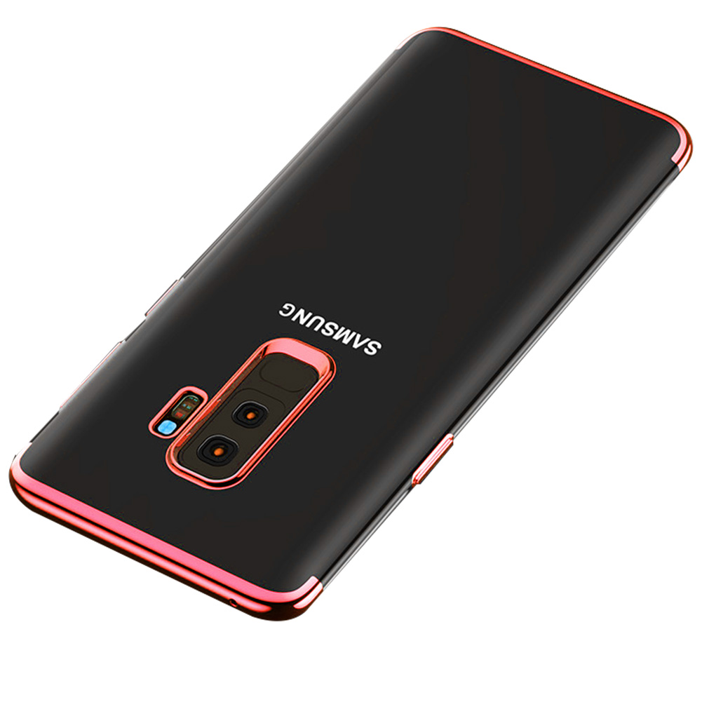 Soft TPU Transparent Plating Frame Shockproof Case for Samsung Galaxy S9 Plus