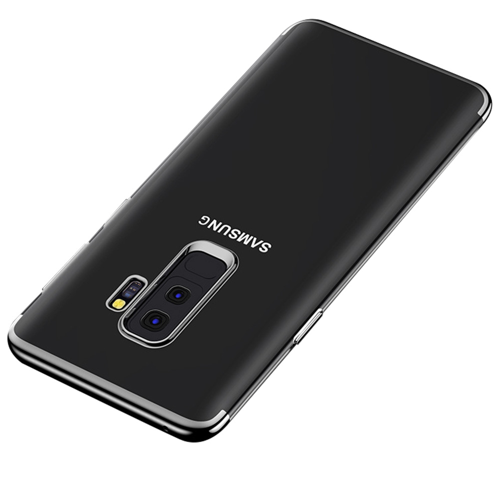 Soft TPU Transparent Plating Frame Shockproof Case for Samsung Galaxy S9 Plus