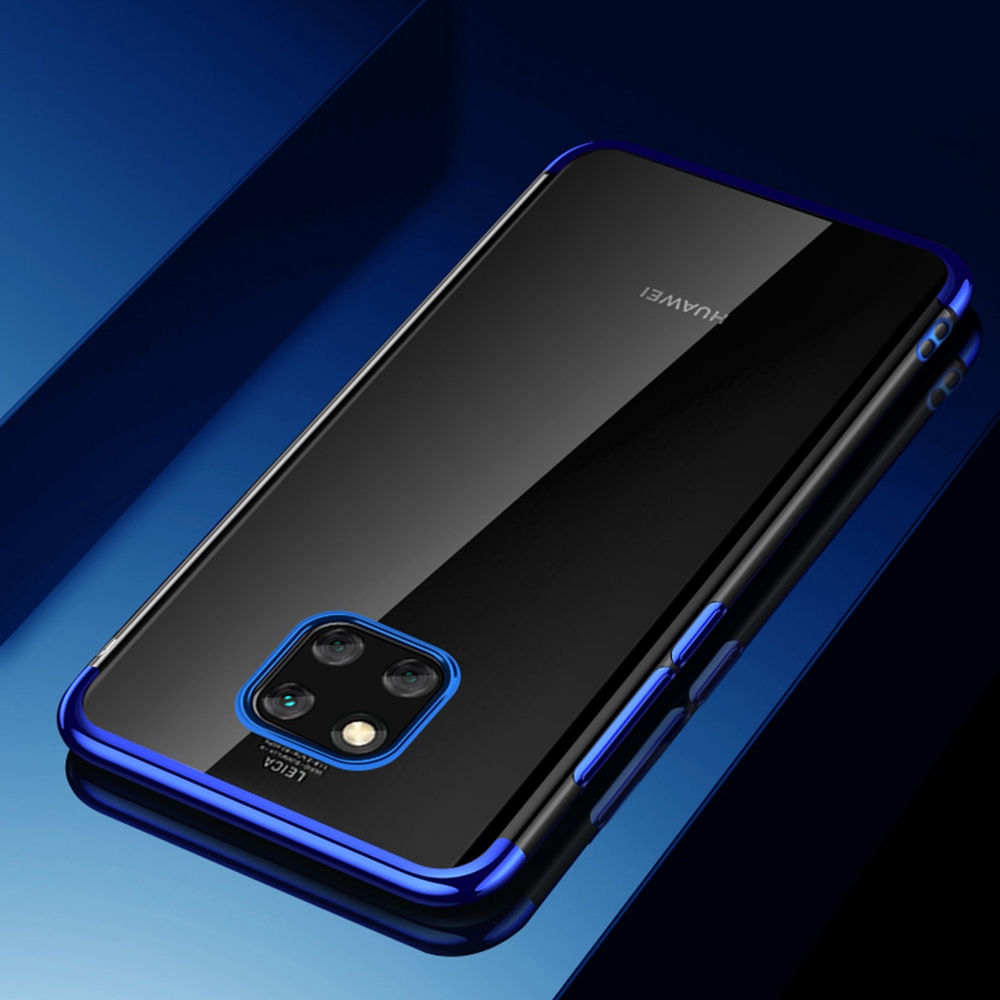 Soft TPU Transparent Plating Frame Shockproof Case for Huawei Mate 20 Pro