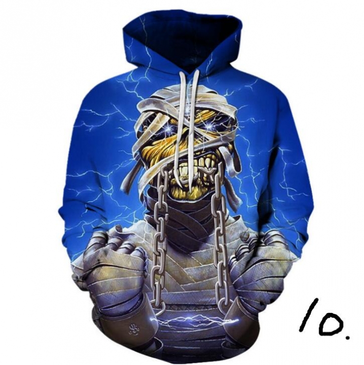 Hot hoody 3d Skull Hoodies Fashion Winter Spring Sportswear Hip Hop Tracksuit Hooded Sweatshirt 2019