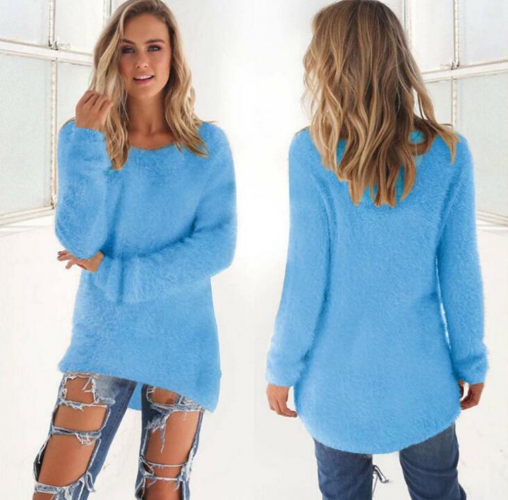 Fashion Sexy Ladies Sweater Coat Long Sleeve Soft Smooth Warm