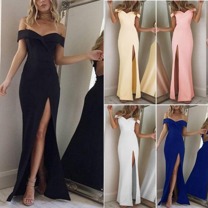 Women Evening Sexy Formal Party Dresses  long Off shoulder beach summer maxi dress vestidos de festa