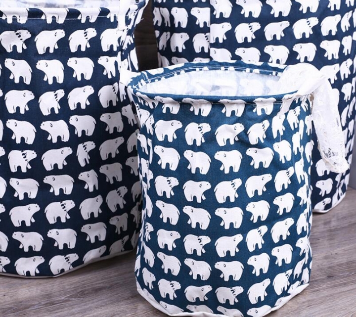 Waterproof Storage Basket Bag Dirty Laundry Basket Bag Clothes Storage Box Sundries Fabric Folding