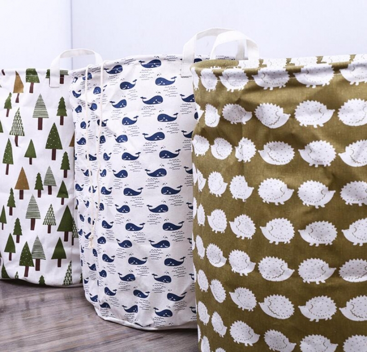 Waterproof Storage Basket Bag Dirty Laundry Basket Bag Clothes Storage Box Sundries Fabric Folding
