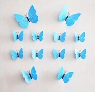 Qualified Wall Stickers12pcs Decal Wall Stickers Home Decorations 3D Butterfly Rainbow PVC Wallpaper