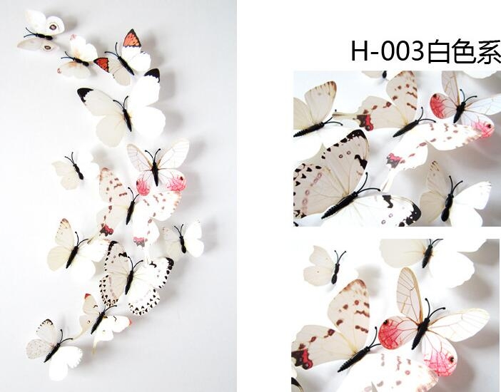 Qualified Wall Stickers12pcs Decal Wall Stickers Home Decorations 3D Butterfly Rainbow PVC Wallpaper