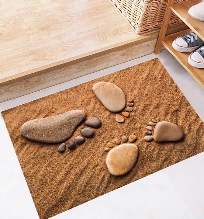 New 3D Labels On Floor Poster Wall Sticker Pebbles Anti-skid Floor Stickers Home Decor Accessories