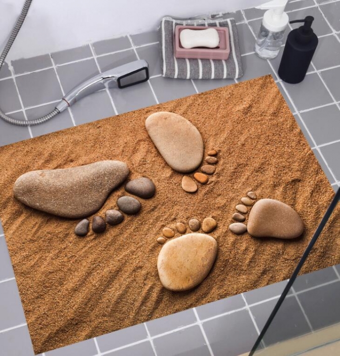 New 3D Labels On Floor Poster Wall Sticker Pebbles Anti-skid Floor Stickers Home Decor Accessories