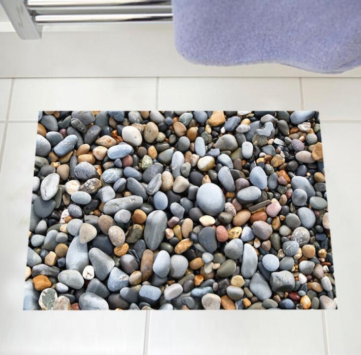 New 3D Labels On Floor Poster Wall Sticker Pebbles Anti-skid Floor Stickers Home Decor Accessories