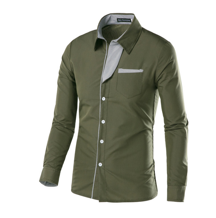 2019 New Fashion Camisa Masculina Long Sleeve Shirt Men Korean Slim Design Formal Casual Male Dress