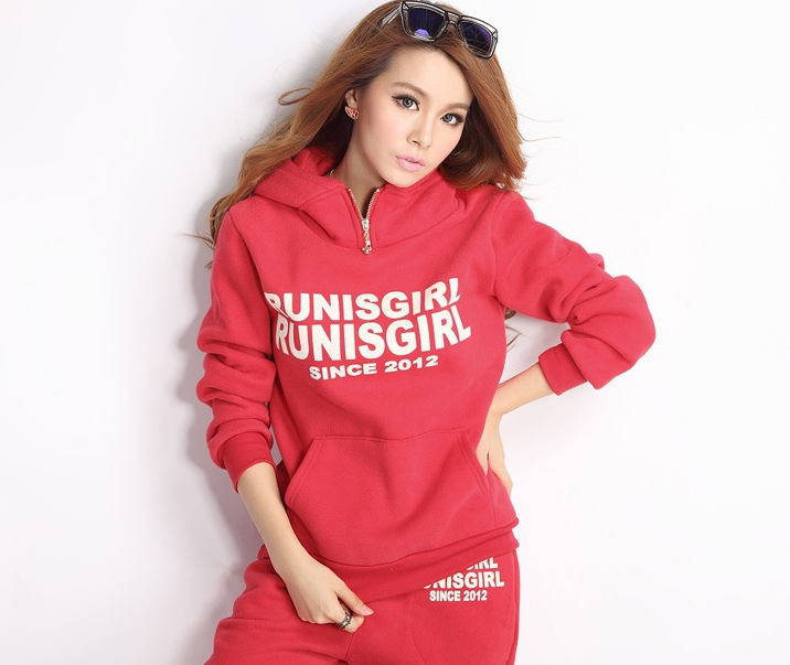 Women Casual Pullover Hoodie Sweatpants 3 Piece Sport Jumpsuits Outfits Set