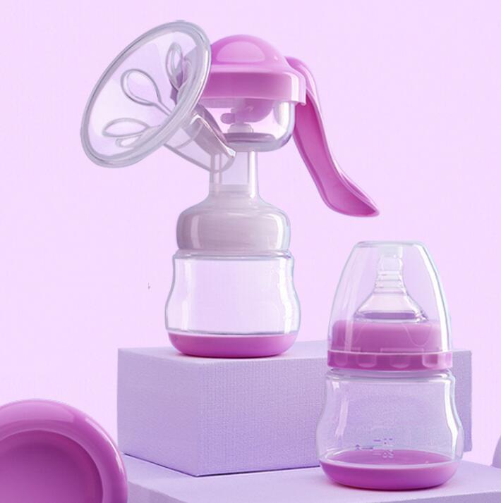Manual Breast Feeding Pump Original Manual Breast Milk Silicon Free With Milk Bottle - image 2