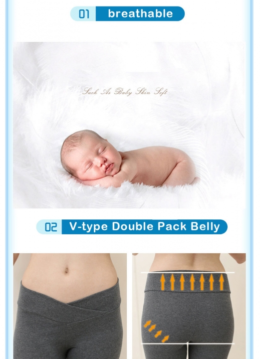 maternity leggings Low Waist Pregnancy Belly Pants spring and autumn cotton pregnant high elasticity