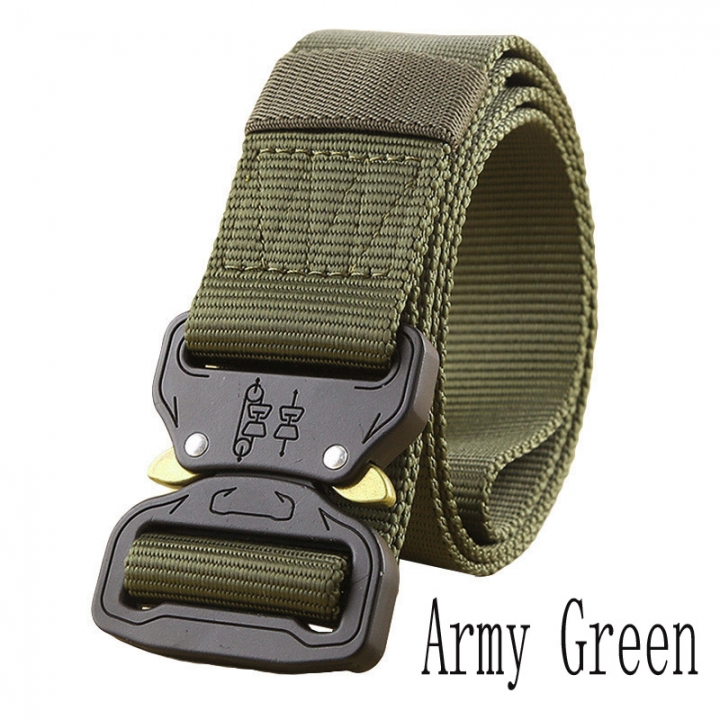 Military Equipment Army Tactical Belt Men Thicken Metal Buckle Sturdy Nylon Belt Combat Belts