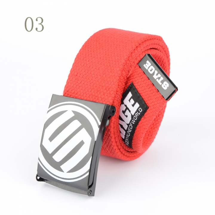 New teenage casual student pants, belts, men and women, fashion trends, canvas belts