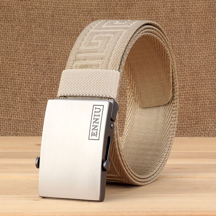 ENNIU nylon belt, men's canvas belt, young student, Korean version, automatic buckle canvas belt