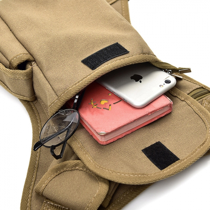 pack outdoor tactical multi function leg bag, men's bag leisure sports waist bag fishing tackle bag