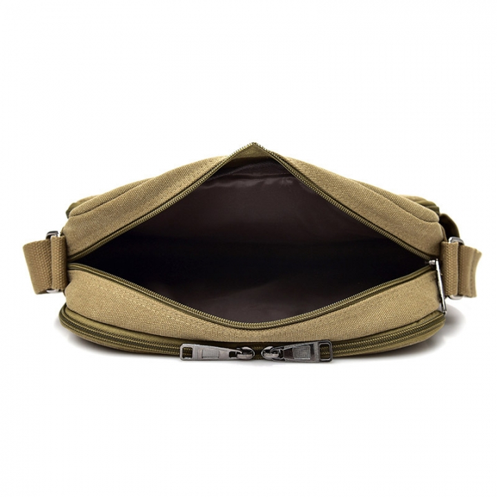 canvas bag, men's bag shoulder bag men's leisure bag, Korean version satchel multi-function iPad