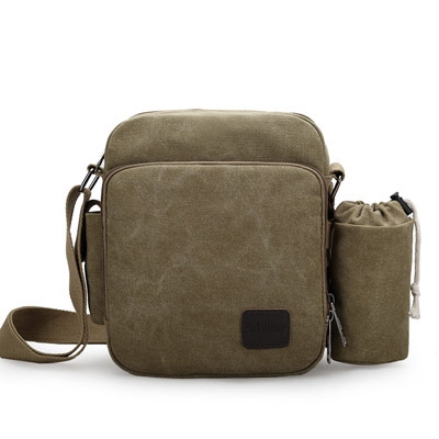 New Retro canvas men's bag men's leisure bag multi function men's single shoulder bag D6663-S